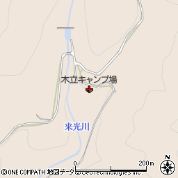 函南町立木立キャンプ場周辺の地図