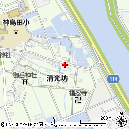 愛知県津島市中一色町清光坊124周辺の地図