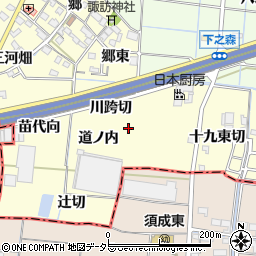 愛知県あま市七宝町徳実周辺の地図