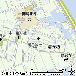 愛知県津島市中一色町清光坊164周辺の地図