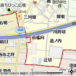 愛知県あま市七宝町徳実苗代向周辺の地図