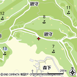愛知県豊田市芳友町鎮守周辺の地図