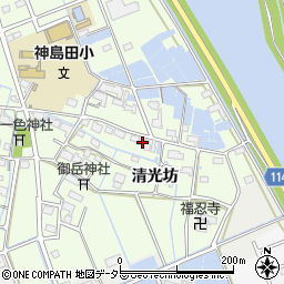 愛知県津島市中一色町清光坊150周辺の地図