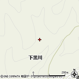 愛知県北設楽郡豊根村下黒川タキ沢周辺の地図