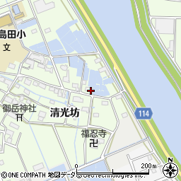 愛知県津島市中一色町清光坊234周辺の地図