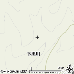 愛知県豊根村（北設楽郡）下黒川（タキ沢）周辺の地図