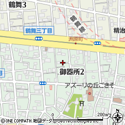 愛知県名古屋市昭和区御器所2丁目2周辺の地図