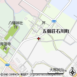 滋賀県東近江市五個荘石川町周辺の地図