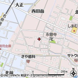 愛知県愛西市北一色町西田面121-7周辺の地図