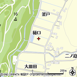 愛知県豊田市御船町樋口周辺の地図
