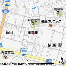 愛知県愛西市佐屋町亥新田周辺の地図