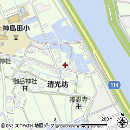 愛知県津島市中一色町清光坊216周辺の地図