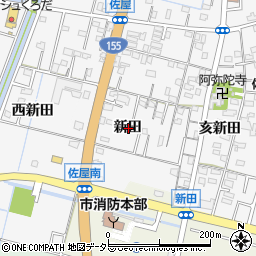 愛知県愛西市佐屋町新田周辺の地図