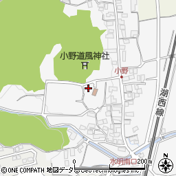 滋賀県大津市小野周辺の地図