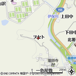 愛知県豊田市篠原町ヲセト周辺の地図