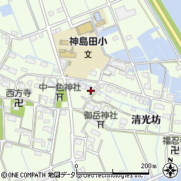 愛知県津島市中一色町清光坊193周辺の地図