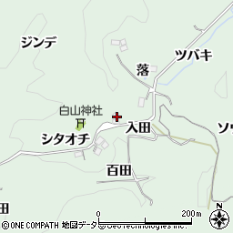 愛知県豊田市大塚町（入田）周辺の地図
