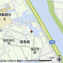 愛知県津島市中一色町清光坊232周辺の地図