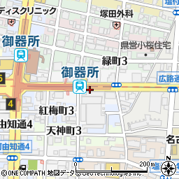 愛知県名古屋市昭和区御器所通周辺の地図