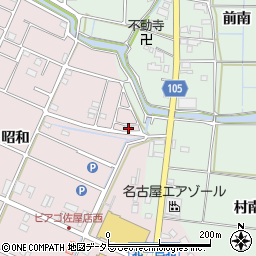 愛知県愛西市北一色町昭和205周辺の地図