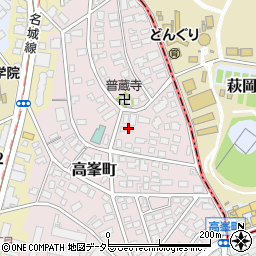 愛知県名古屋市昭和区高峯町周辺の地図