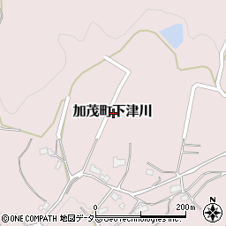 岡山県津山市加茂町下津川周辺の地図