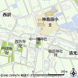 愛知県津島市中一色町清光坊2周辺の地図
