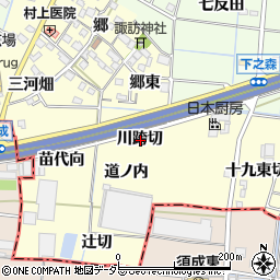 愛知県あま市七宝町徳実川跨切周辺の地図