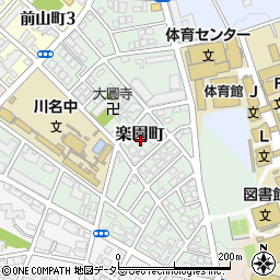 愛知県名古屋市昭和区楽園町周辺の地図