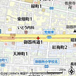 愛知県名古屋市昭和区御器所通1丁目周辺の地図