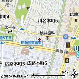 愛知県名古屋市昭和区川名本町6丁目36周辺の地図