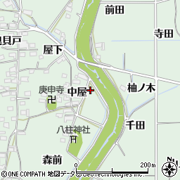 愛知県豊田市舞木町中屋1周辺の地図
