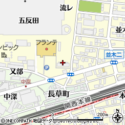 愛知県名古屋市中村区岩塚町西枝1周辺の地図
