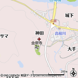 愛知県豊田市東広瀬町神田13周辺の地図