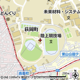 愛知県名古屋市千種区萩岡町周辺の地図