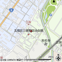 滋賀県東近江市五個荘三俣町300周辺の地図