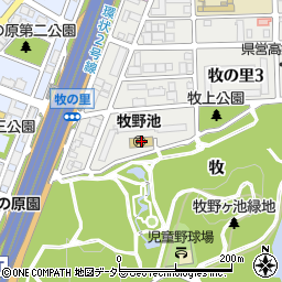 名古屋市牧野池保育園周辺の地図