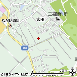 愛知県豊田市西中山町太田周辺の地図