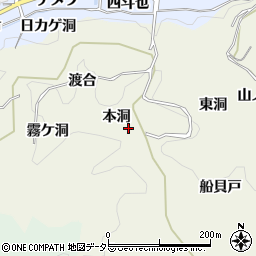 愛知県豊田市富岡町本洞周辺の地図