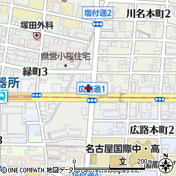 愛知県名古屋市昭和区広路通1丁目8周辺の地図