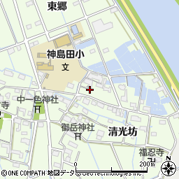 愛知県津島市中一色町清光坊199周辺の地図