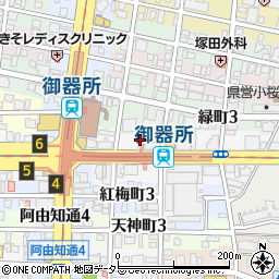 地下鉄　桜通線御器所駅周辺の地図