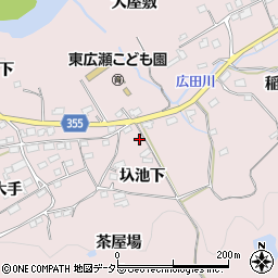 愛知県豊田市東広瀬町圦池下周辺の地図