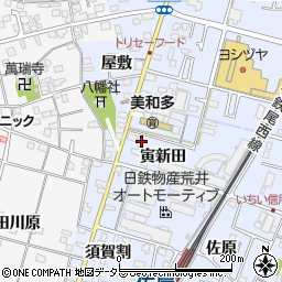 愛知県愛西市須依町寅新田215周辺の地図