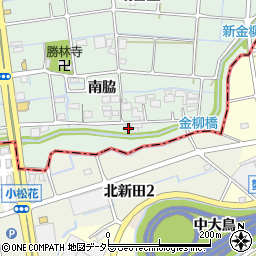 愛知県津島市金柳町南脇172周辺の地図