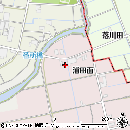 愛知県愛西市大井町浦田面29周辺の地図