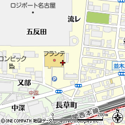愛知県名古屋市中村区岩塚町西枝周辺の地図