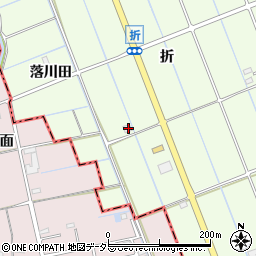 愛知県津島市中一色町折22周辺の地図