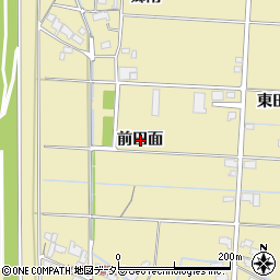 愛知県愛西市立田町前田面周辺の地図