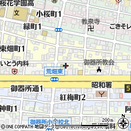 愛知県名古屋市昭和区東畑町2丁目14周辺の地図